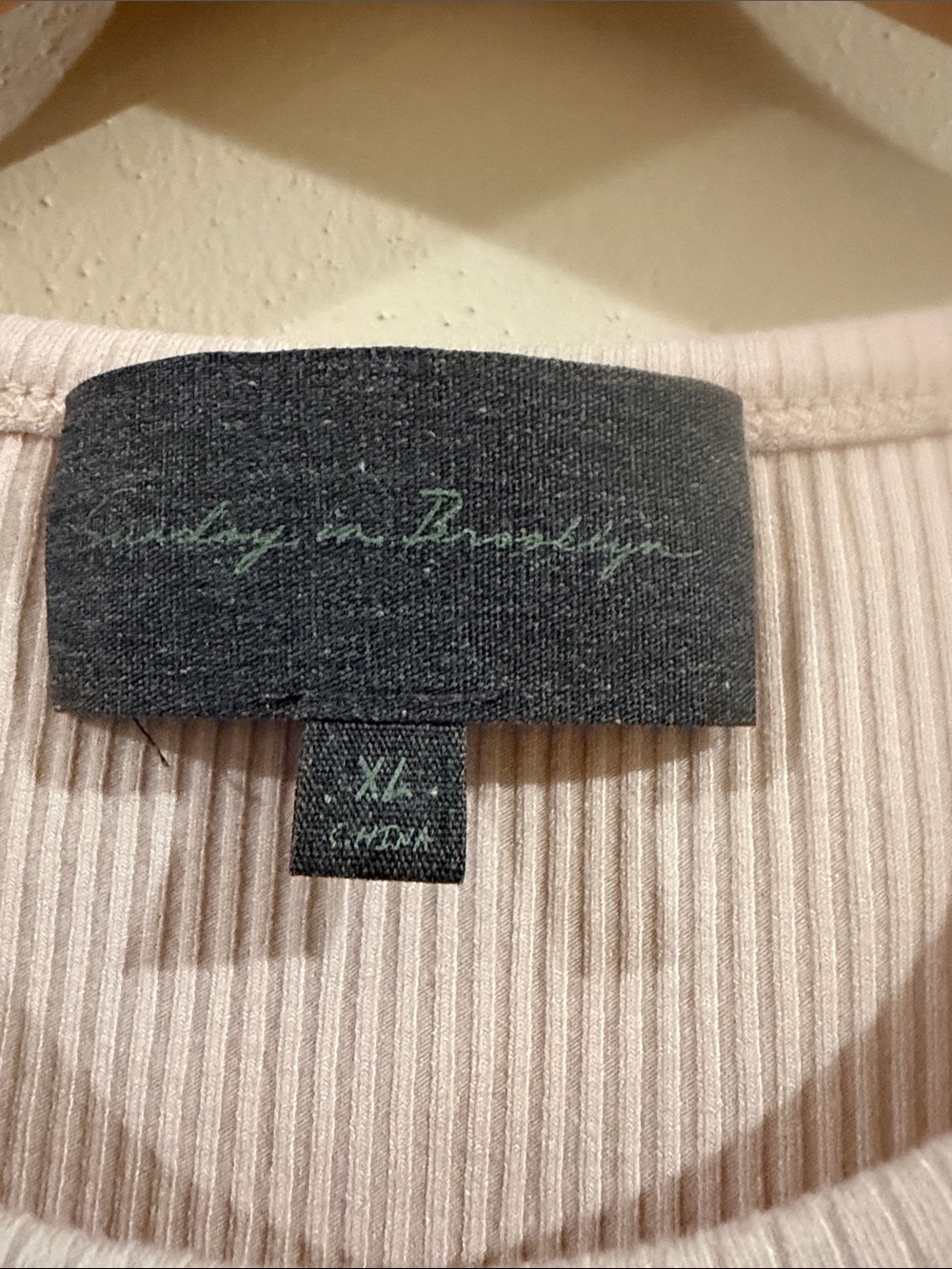 Sunday in Brooklyn Blush Feather-Trim Ribbed Tank Anthropologie - Picture 3 of 5